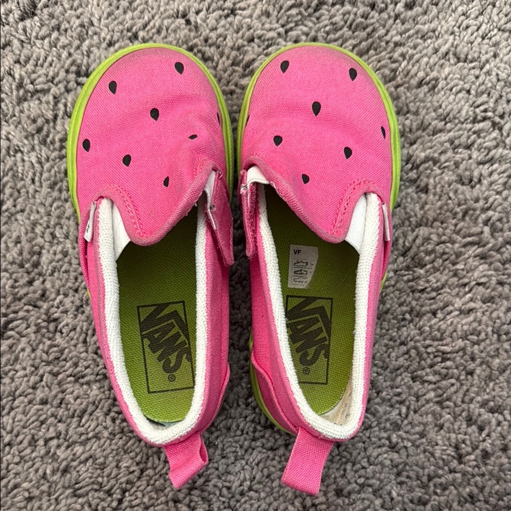 Vans Kids Pink Watermelon Slip-On Shoes